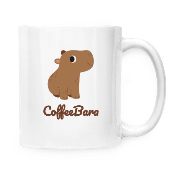 Hrnek malý bílý s potiskem CoffeeBara